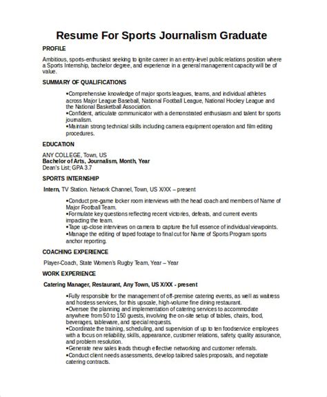 Journalist Resume Template - 5+ Free Word, PDF Document Download