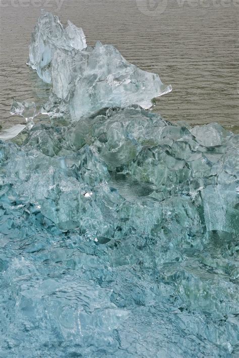 Iceberg pattern, Jorge Montt Tidewater Glacier, Caleta Tortel, Aysen ...