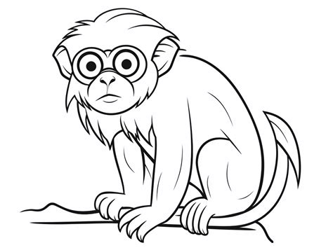 Howler Monkey Art For Coloring Coloring Page