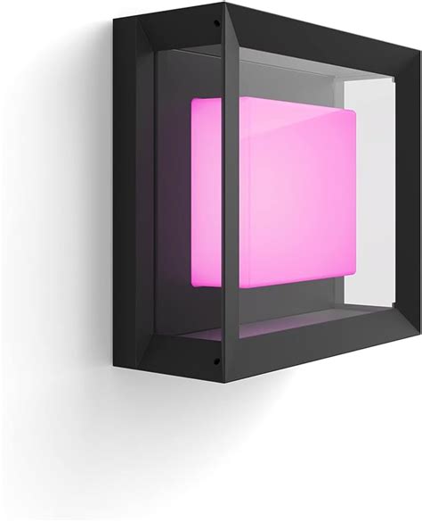 Philips Hue Econic White And Colour Ambiance Led Smart Garden Wall Light Square Porch Light