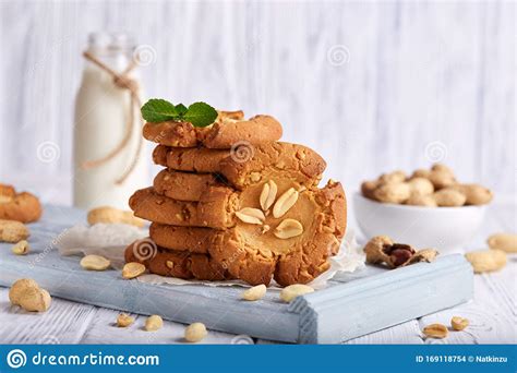 Biscoitos Deliciosos Caseiros E Crocantes Amendoim Foto De Stock