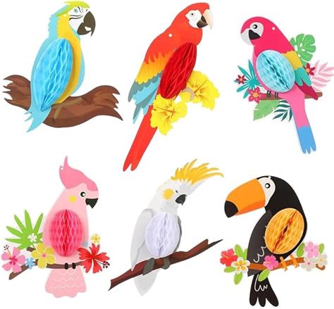 Amazon Vanujoy Pcs Tropical Parrot Birds Party Decorations