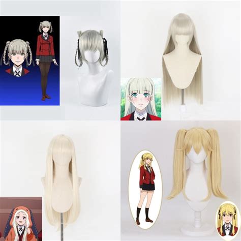 Kakegurui Saotome Meari Cosplay Wig Yomotsuki Runa Gold Hair Momobami Ririka Momobami Kirari