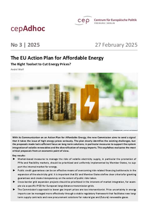 eu action plan  affordable energy cep centre  european