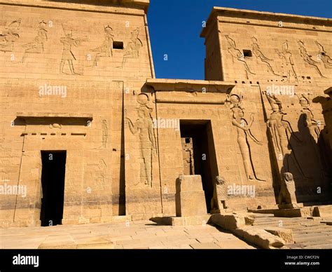 The Temple to Isis, Horus and Osiris on Philae Island on the River Nile in Egypt Stock Photo - Alamy