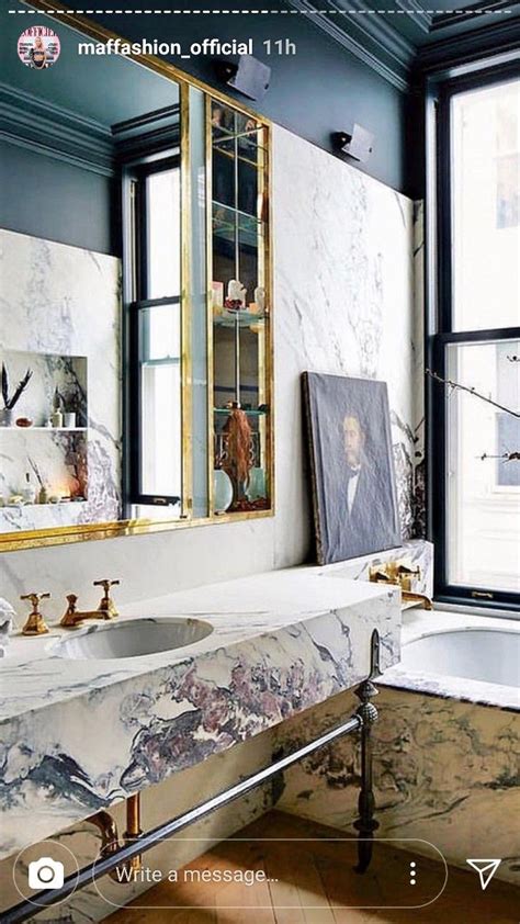 Marble Gold Black Bathroom | Black marble bathroom, Bathroom interior ...