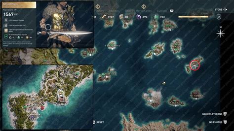 Legendary Chest Map Location Xiphos Of Peleus Ac Odyssey Video Game News And Guides