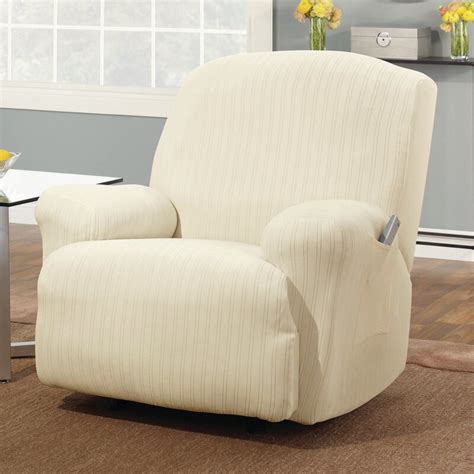 Sure Fit Stretch Pinstripe T Cushion Recliner Slipcover And Reviews Wayfair