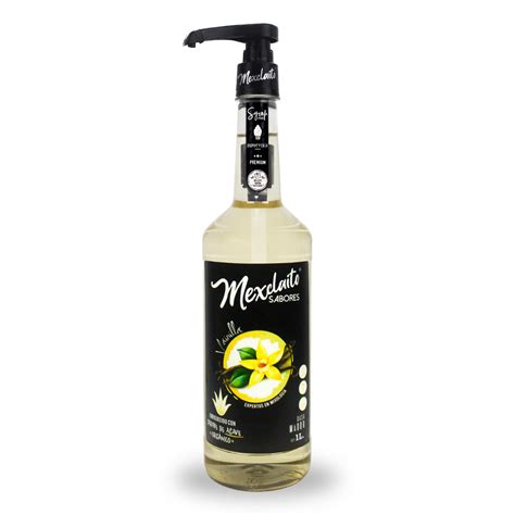 Mexclaito Premium Jarabe Syrop Sabor Vainilla 1 Litro Con Dispensador