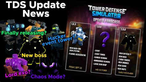 Tds Update Forecast Big News Theories Tower Defense Simulator