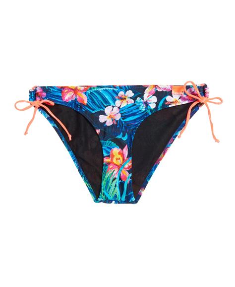 Womens Marbled Hawaiian Bikini Bottoms In Multi Superdry