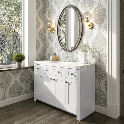 Reviews For Glacier Bay Everdean 49 In Single Sink White Bath Vanity