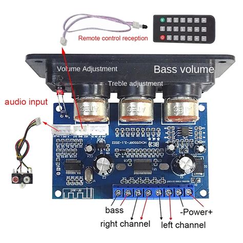 BT5 0 2 1 Channel Digital Amplifier Board AUX Cable Remote Control