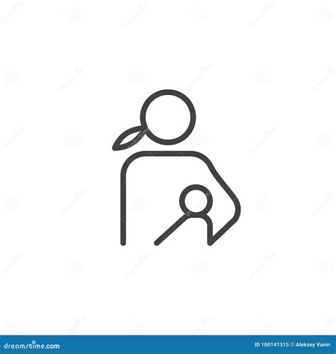 Breastfeeding Line Icon Stock Vector Illustration Of Linear