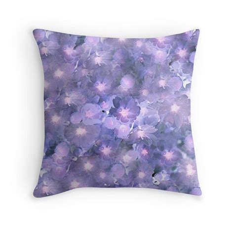 Lilac Purple Flowerblossoms Vintage Pattern Throw Pillow By