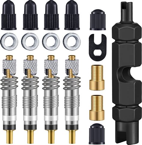 Dacitiery Presta Valve Core Set Bicycle Valve Set Valve Adapter