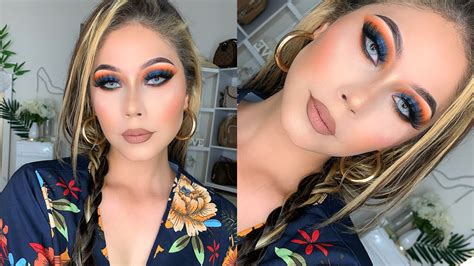 Secretos De Maquillaje Para Lucir Radiante Con Ropa Azul Y Naranja