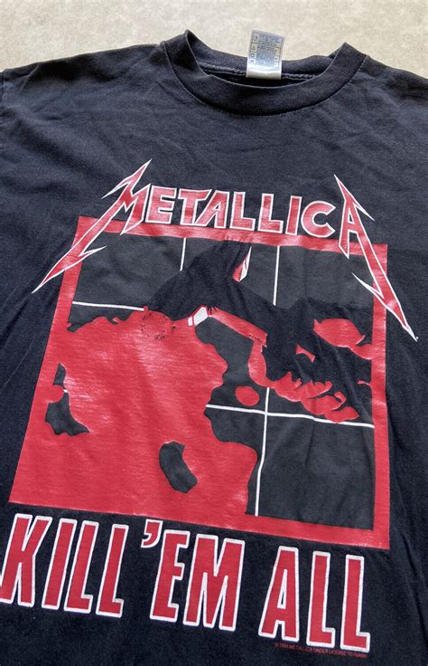 Vintage Metallica Band T Shirt Kill Em All Mens Siz Gem