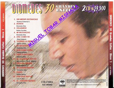 Melodias De Colombia Diomedes Diaz 30 Grandes Exitos Cd 01