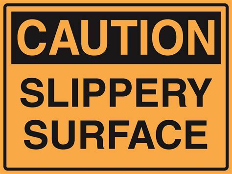 Caution Slippery Surface Tranex Road Safety And Traffic Control