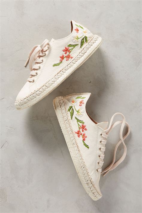 Maypol Embroidered Espadrille Sneakers Embroidery Shoes Diy Crochet