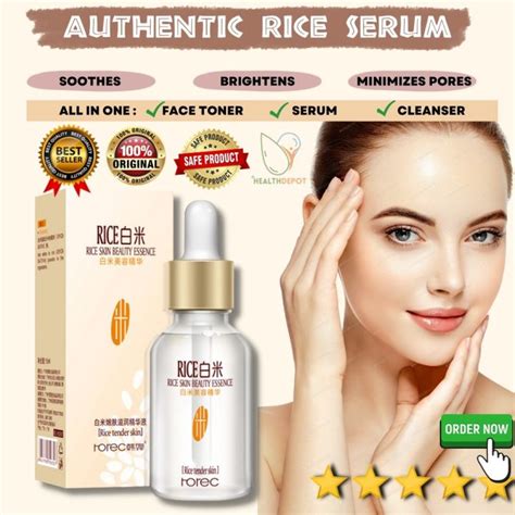 White Rice Serum Original Whitening Face Moisturizing Cream Anti