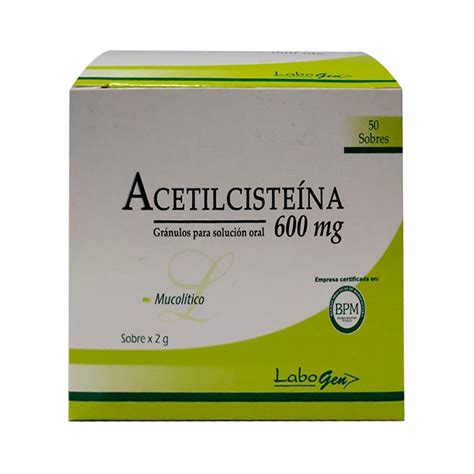 Acetilcisteina LBG 600mg Gránulos oral Inkafarma