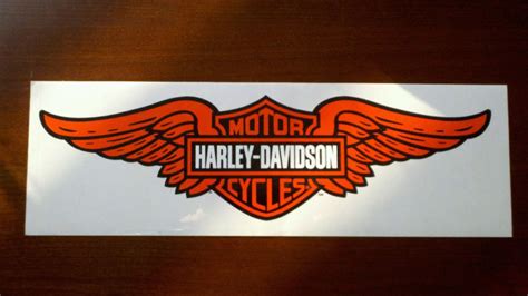 HARLEY DAVIDSON 18" LARGE WINGED BAR AND SHIELD STICK ANYWHERE DECAL ...