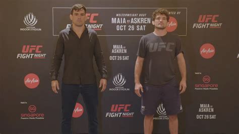 UFC Singapore Weigh In Results FIGHT SPORTS