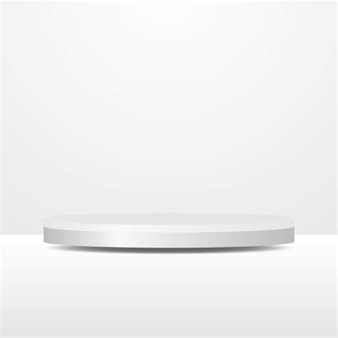 Pedestal en blanco podio circular blanco para exhibición de productos