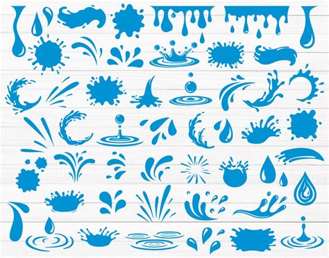 Water Drops Svg Splash Svg Water Svg Rain Drops Svg Raining Svg