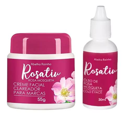 Kit Creme Facial Clareador Óleo De Rosa Mosqueta Colo Rosto