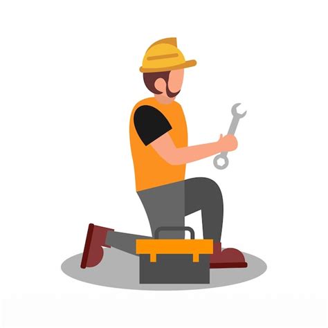 premium vector worker character illustration background labour day