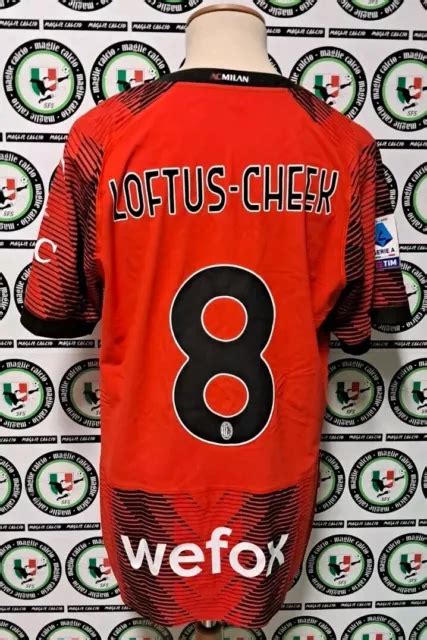 Loftus Cheek Match Worn Shirt Milan Maglia Calcio Football