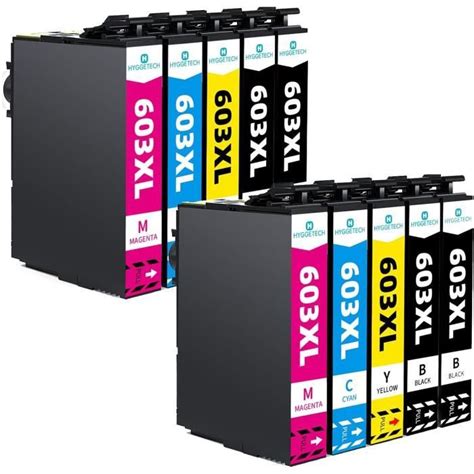 603Xl Lot De 8 Cartouches D Encre Pour Remplacer Epson 603Xl