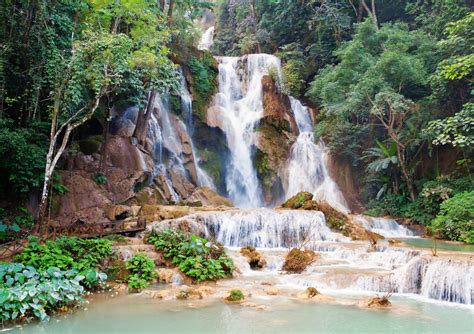 Cascade De Kuang Si Au Laos Puzzle En Chutes D Eau Puzzles Sur