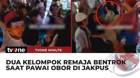 Diduga Karena Saling Ejek Dua Kelompok Remaja Bentok Saat Pawai Obor