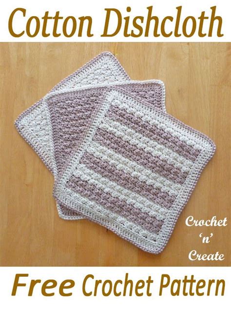 Free Cotton Dishcloth Crochet Pattern | Projekter