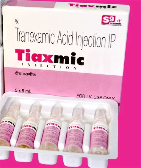 Tiaxmic Ml Ml Tranexamic Acid Mg Ml Injection For Commercial