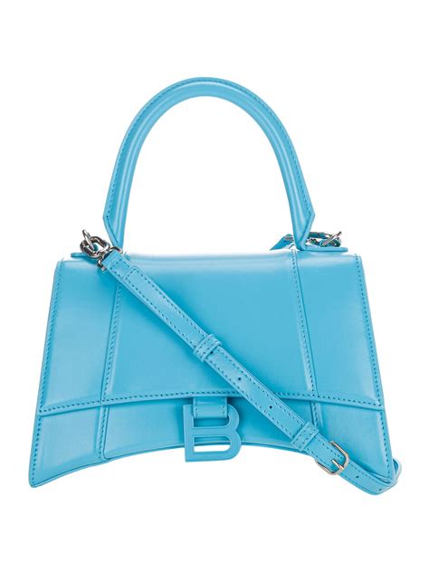 Balenciaga Hourglass Small Top Handle Bag In Blue Lyst