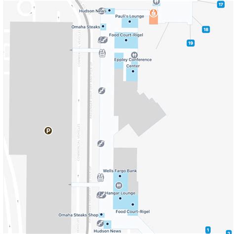 Omaha Eppley Airfield Airport Map | OMA Terminal Guide