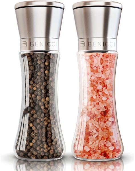 Amazon Premium Stainless Steel Salt And Pepper Grinder Set