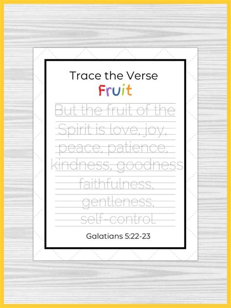 Free Fruit Of The Spirit Printables For Kids Healing Home