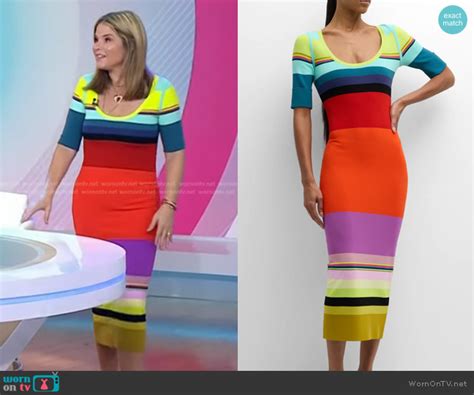 Wornontv Jennas Multicolor Striped Dress On Today Jenna Bush Hager