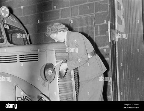 Uk Ambulance And Stretcher Black And White Stock Photos And Images Alamy