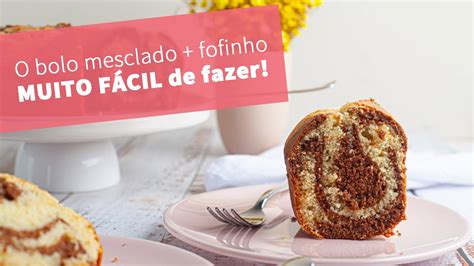 BOLO MESCLADO MUITO FOFINHO a MELHOR receita que você já testou