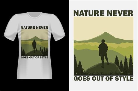 Premium Vector Nature Hand Drawn Style Vintage T Shirt Design