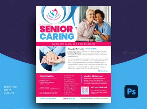 Senior Care Flyer Template In Photoshop Template Heropik