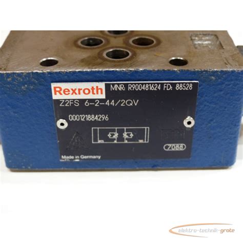 Rexroth Z2FS 6 2 44 2QV Throttle Check Valve MNR R900481624 90 24