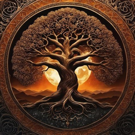 Premium Photo Yggdrasil The World Tree Illustration